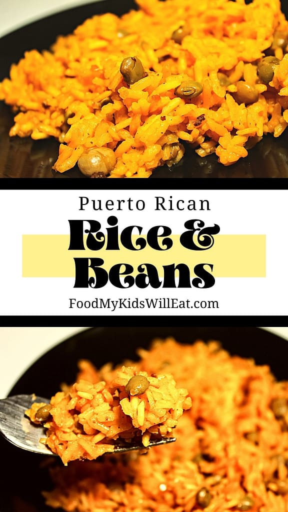 Puerto Rican Rice and Beans, or Rice and Pigeon Peas (arroz con gandules) is a super easy side dish, and a versatile rice recipe you can flavor any which direction. This is a traditional Christmas Menu Must Have in Puerto Rican Cuisine, and it's way more delicious than white rice. 